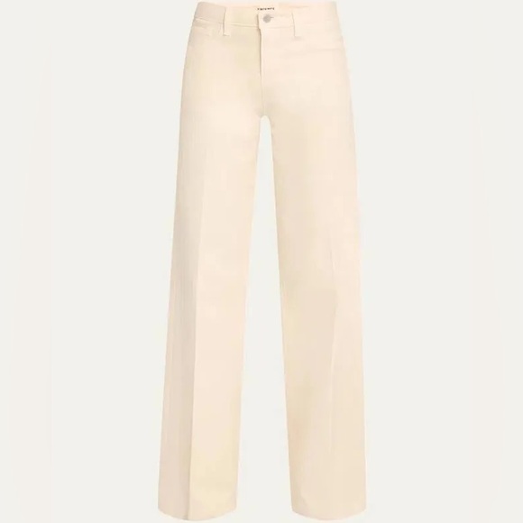 L'AGENCE Denim - L’Agence Clayton Wide-Leg Coated Jean | NWT | Sz. 23 | French Vanilla | Cream